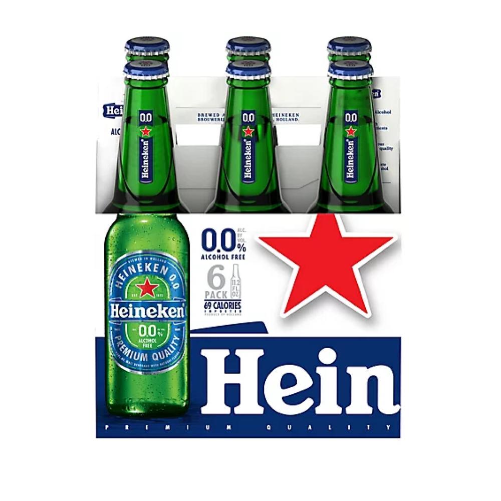 Heineken 0.0 Non-Alcoholic Lager Beer Taste Beverage 6pk