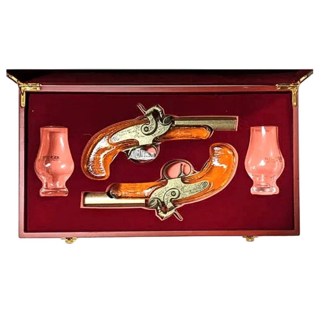 H. Deringer Bourbon Pistol Set with Decanter & Glasses
