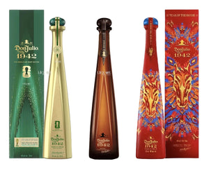 3 bottles  bundle Don Julio 1942 Añejo &Tequila Bottle Bundle FIFA Edition & Year of the Horse 750ml
