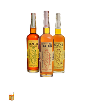 COLONEL E.H TAYLOR  small patch, single barrel full approve three bottle BUNDLE