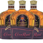 3 CROWN ROYAL BLACKBERRY FLAVORED WHISKY - 750ML BUNDLE