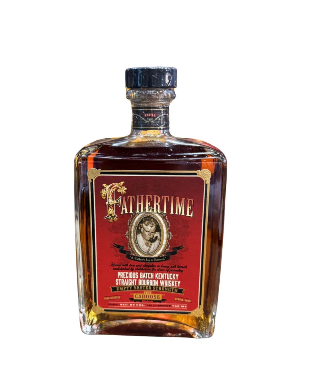 FATHERTIME BOURBON THE CABOOSE CASK STRENGTH RED LABEL 750ml