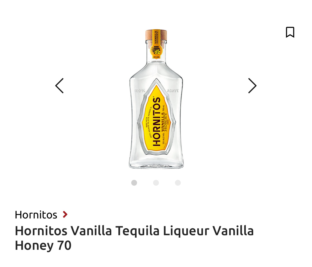 Hornitos Vanilla Tequila Liqueur Vanilla Honey 70
