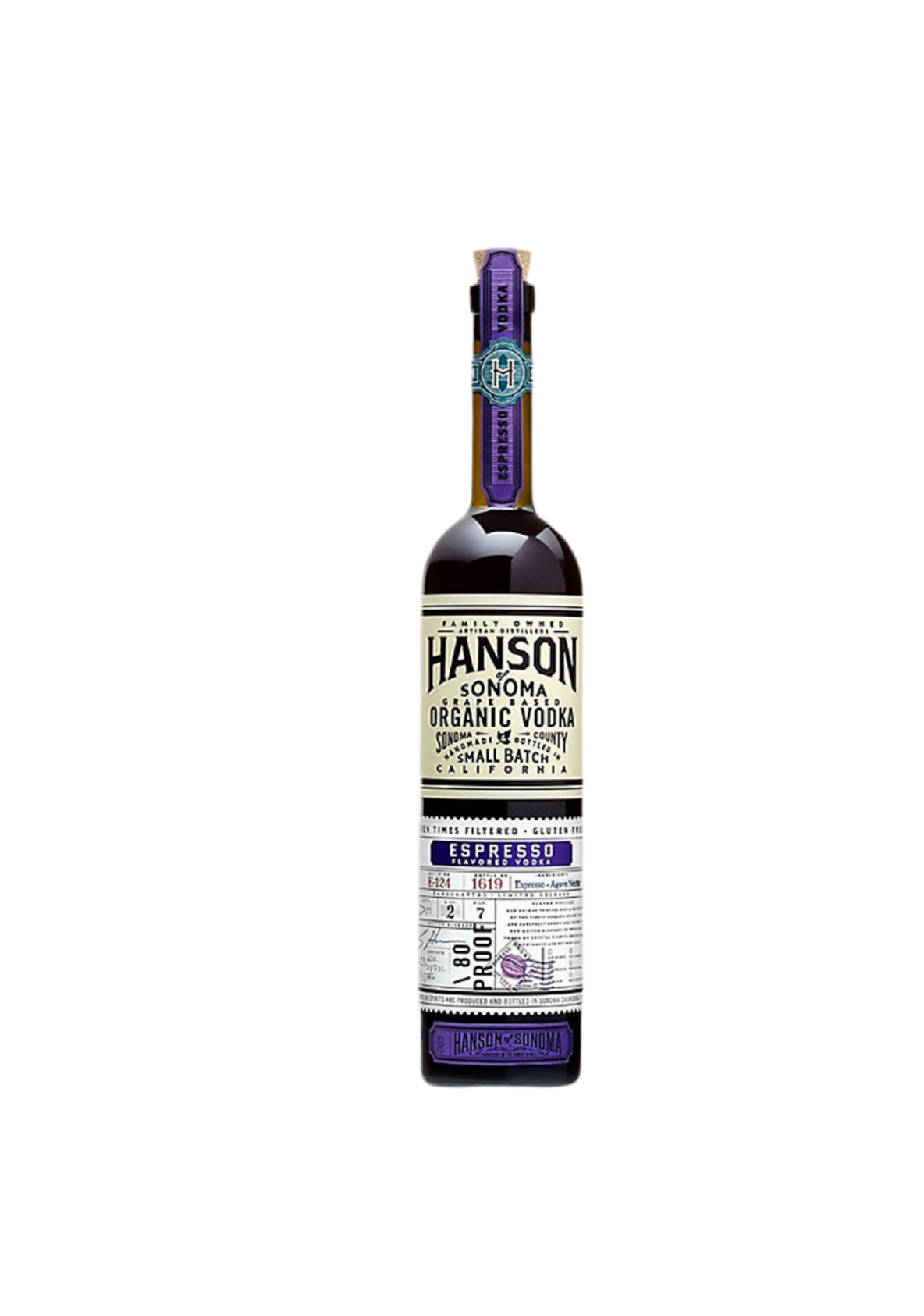 Hanson Of Sonoma Coffee Flavored Vodka Small Batch Limited Release 80