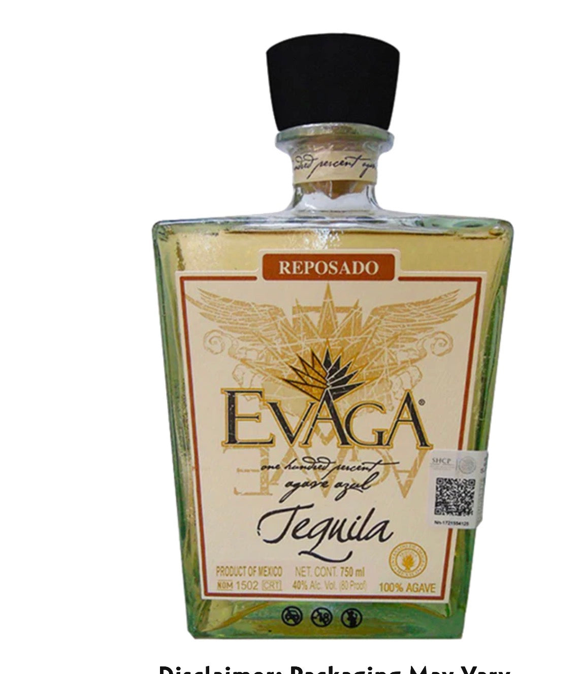 evaga tequila reposado 750 ml
