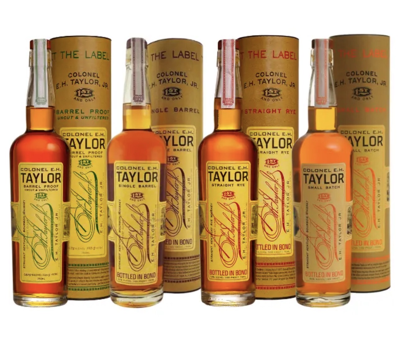 Barrel Proof, Single Barrel, Small Batch & Straight Rye Whiskey Bundle 4-Pack