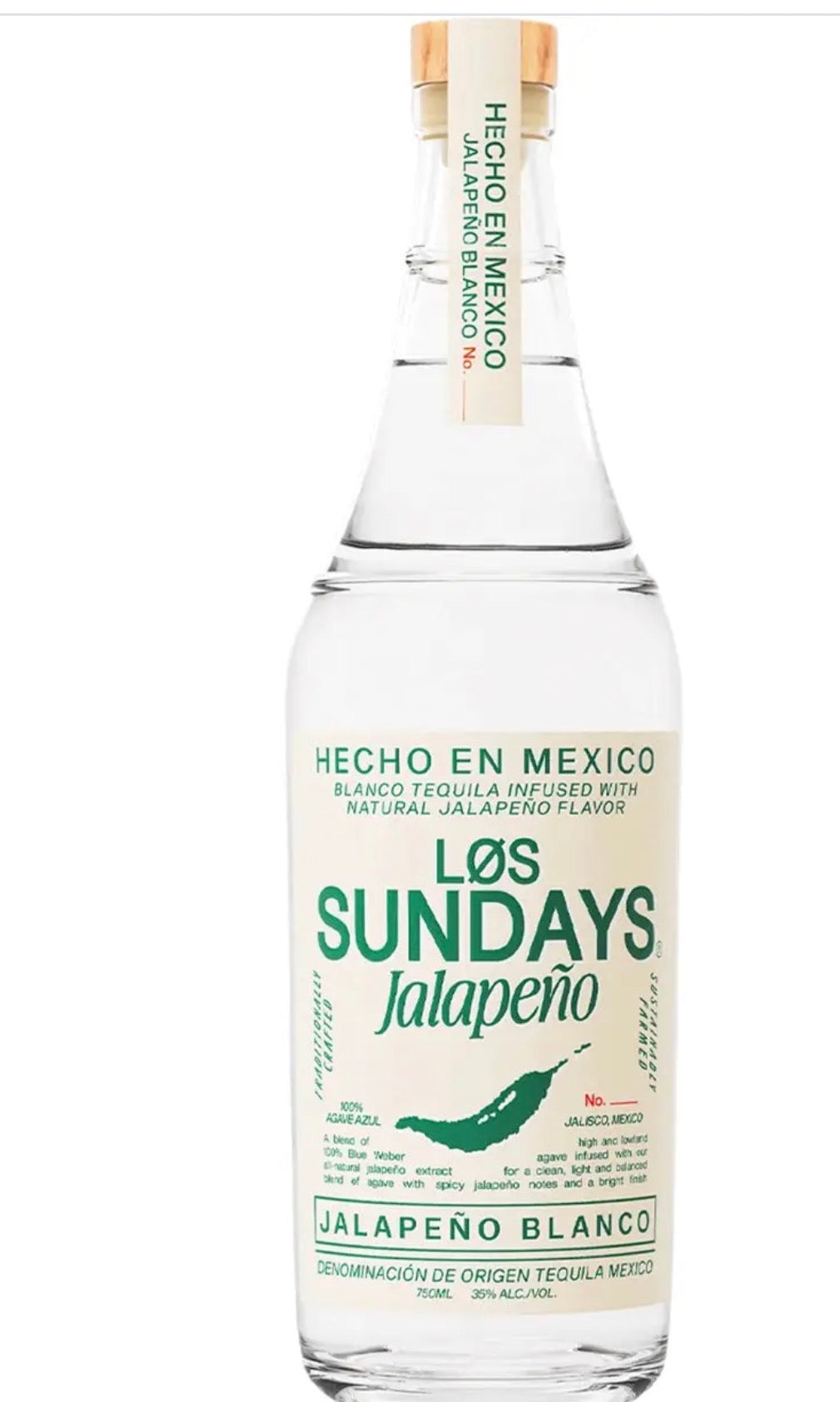 Los Sundays Jalapeño Blanco Tequila 750 ml