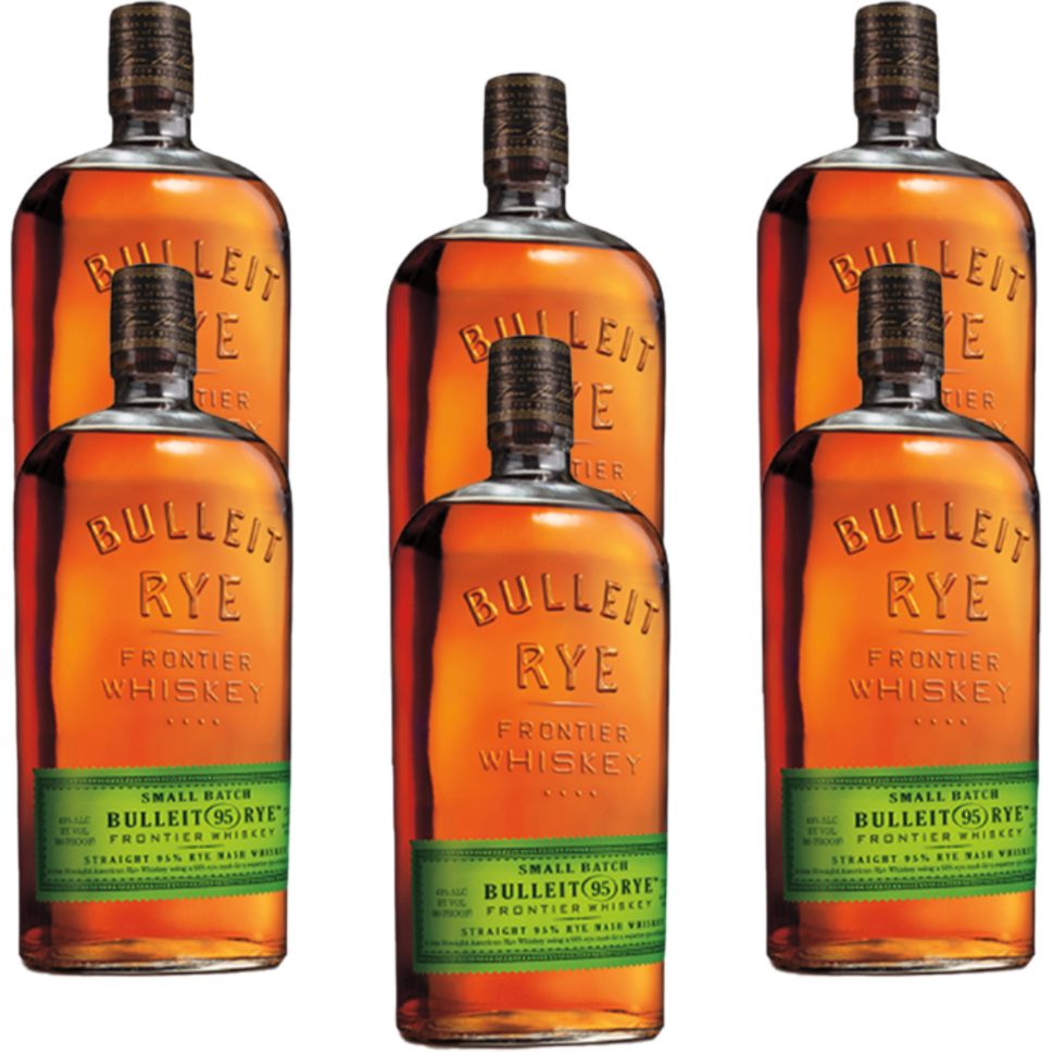 Bulleit 95 Rye Frontier Whiskey 6 Bottles - 750ML