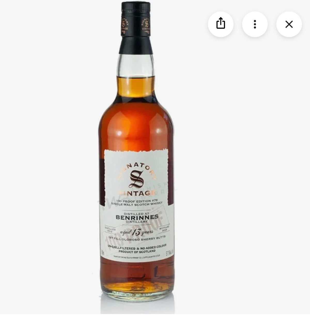 Benrinnes 13 Year Old Single Malt Scotch Whisky 750ML