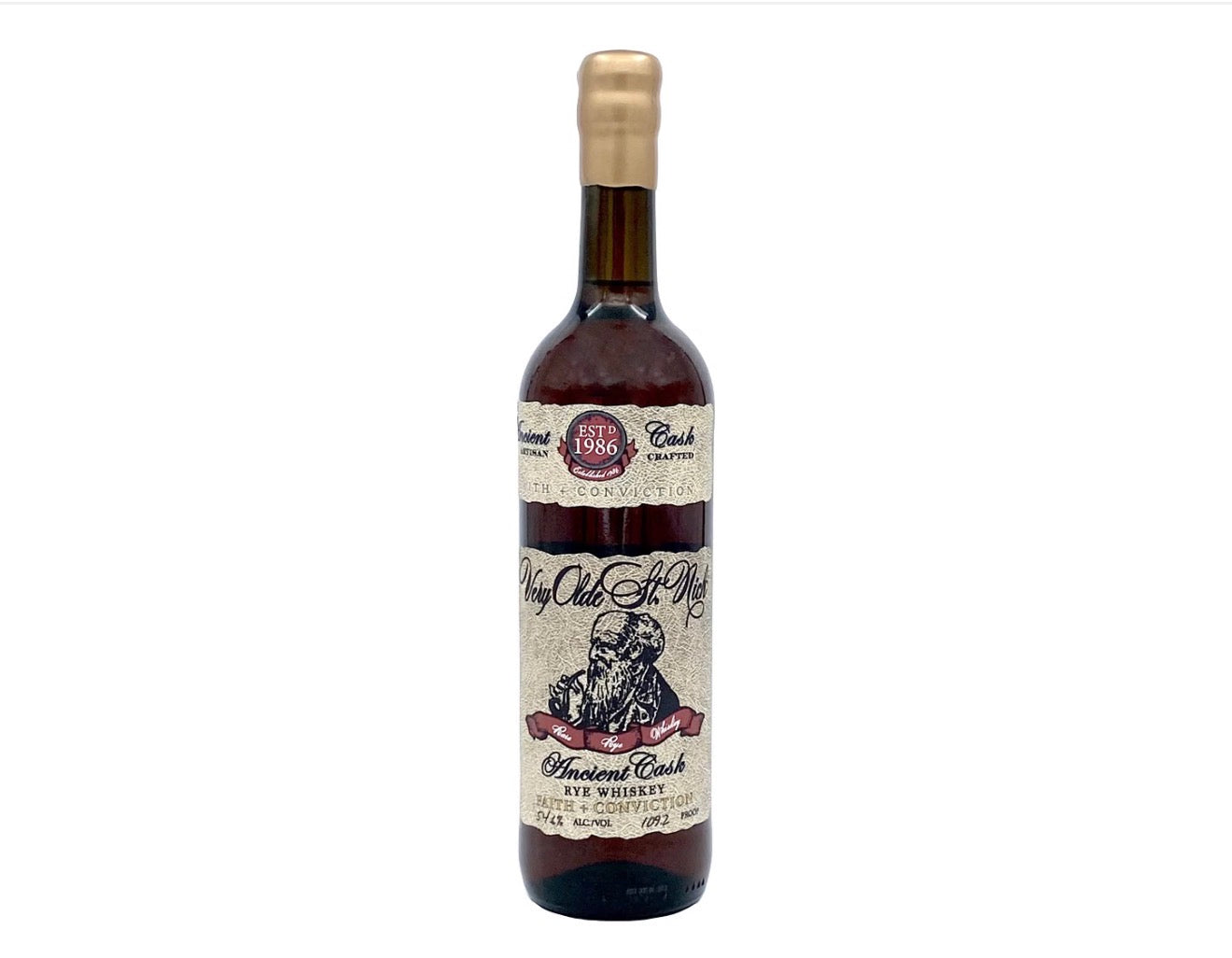 VERY OLDE ST. NICK FAITH & CONVICTION RYE WHISKEY 750ML