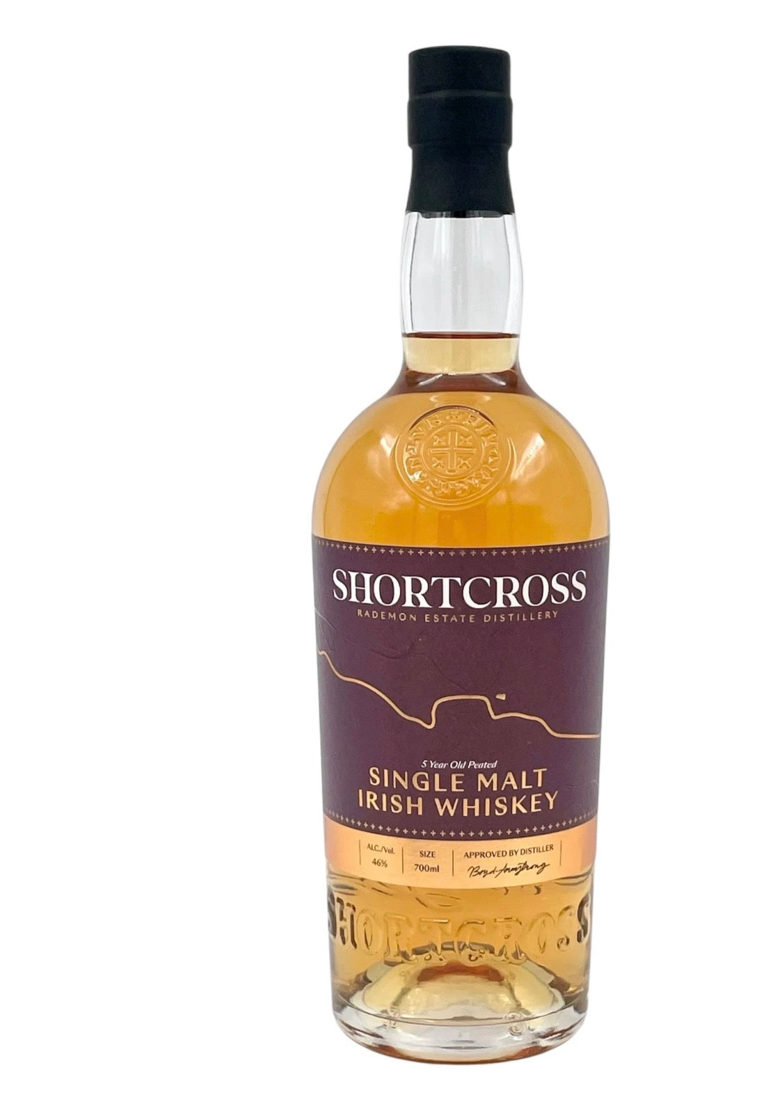 SHORTCROSS 5 YR PEATED SINGLE MALT IRISH WHISKEY