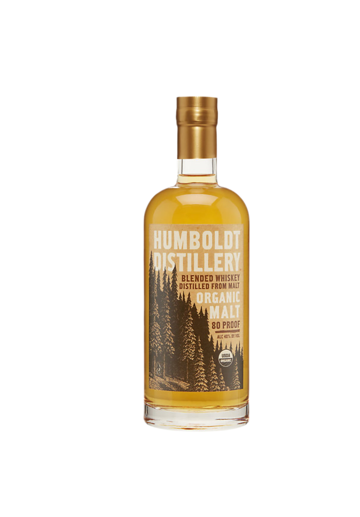 Humboldt Distillery Blended Whiskey Distilled From Organic Malt 80