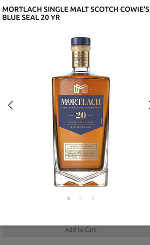 Mortlach Single Malt Scotch Cowie's Blue Seal 20 Yr 86.8
