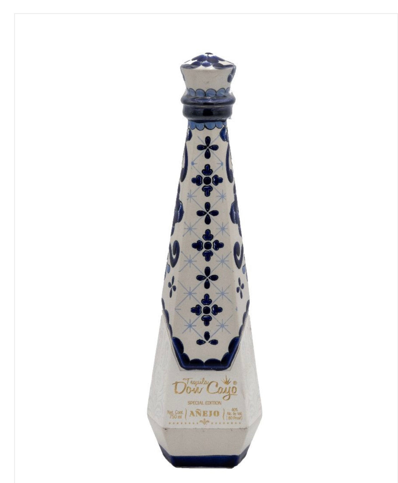Don Cayo Anejo Ceramic Tequila Blue 750ML
