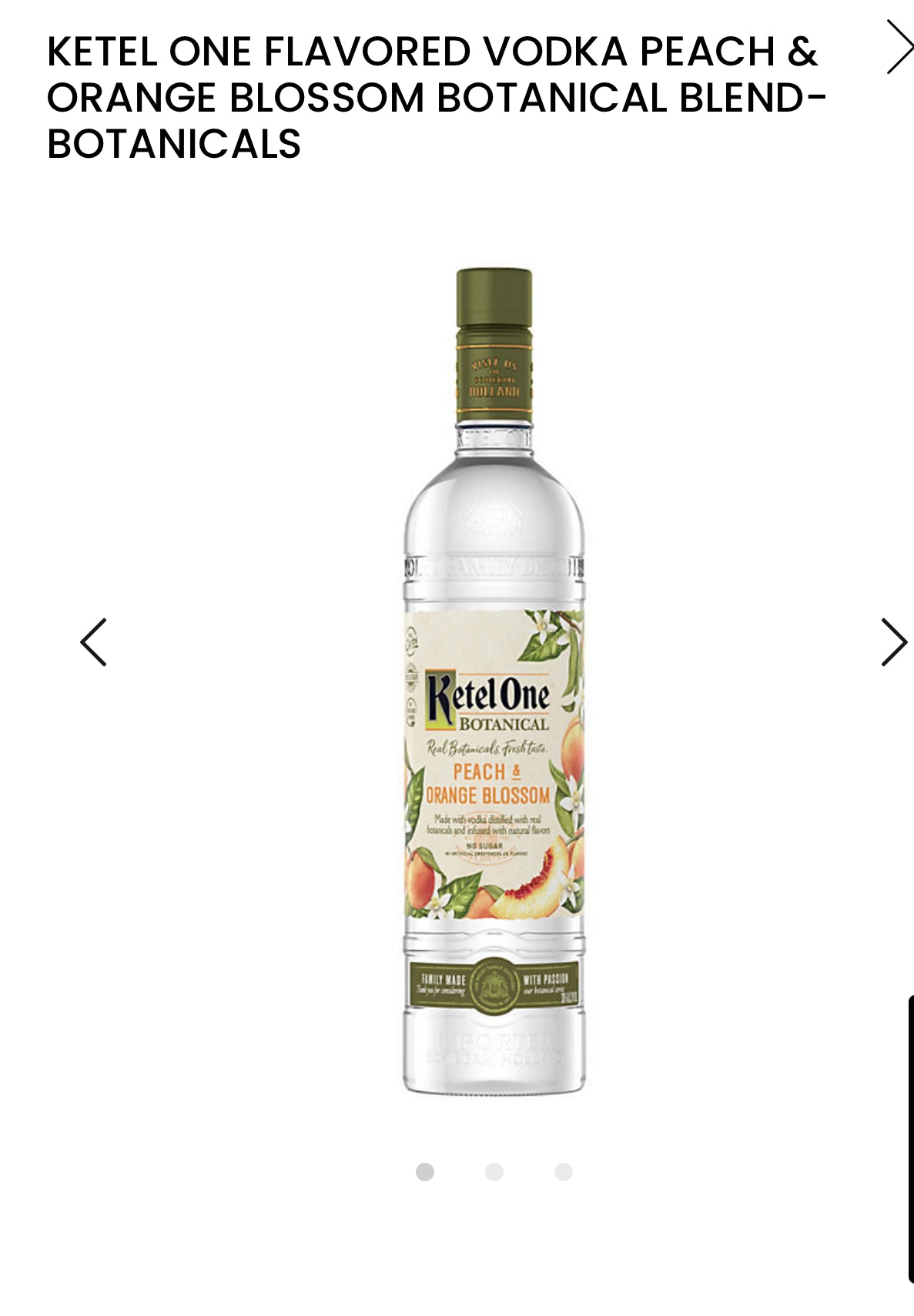 Ketel One Peach & Orange Blossom Botanical Flavored Vodka 60