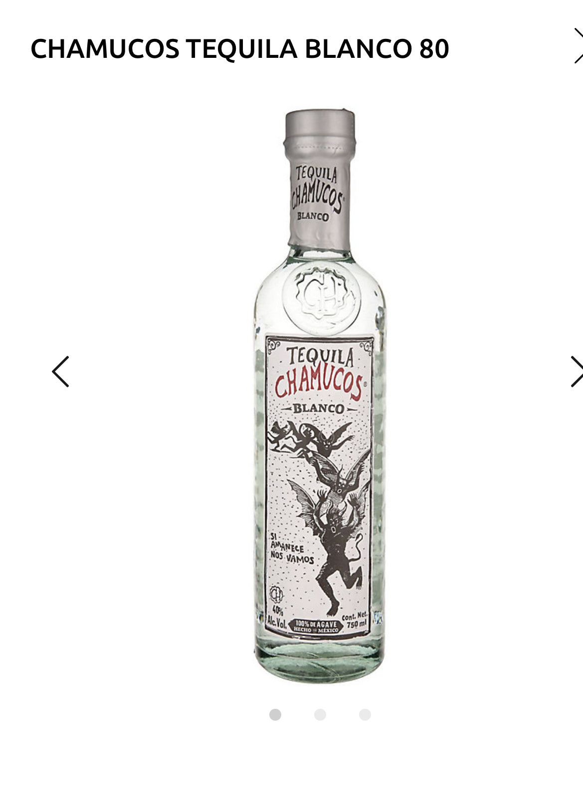 Chamucos Tequila Blanco 80