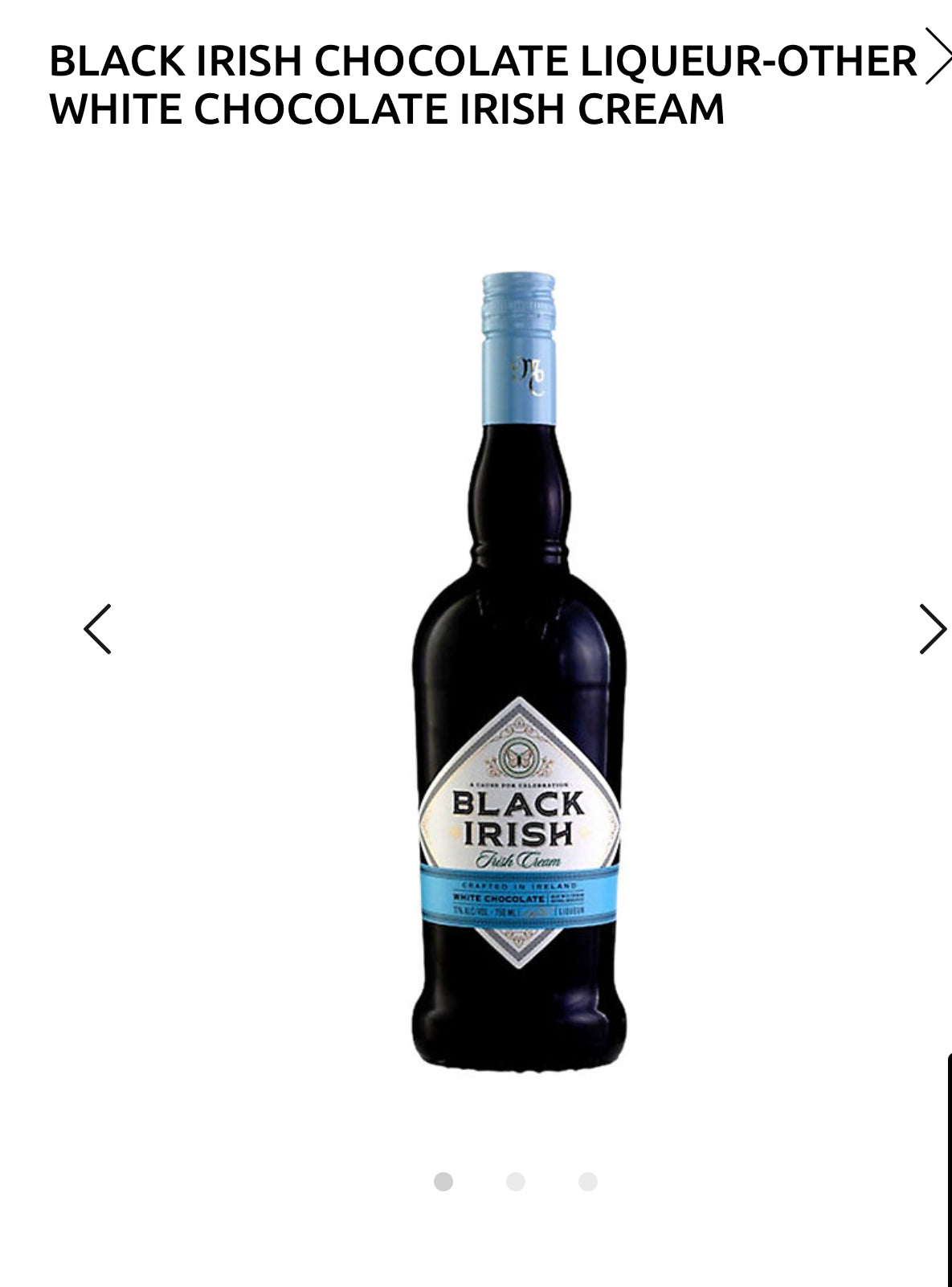 Black Irish White Chocolate Irish Cream 34
