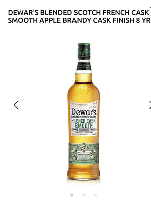 Dewar's Blended Scotch Whiskey French Cask Smooth Apple Brandy Cask Finish 8 Yr 80