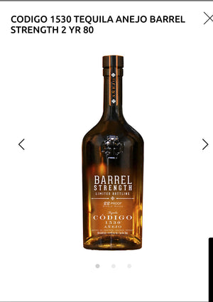 Codigo 1530 Tequila Anejo Barrel Strength 2 Yr 88