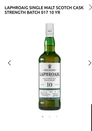 Laphroaig Single Malt Scotch Cask Strength Batch 017 10 Yr 116.6