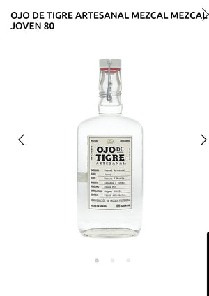 Ojo De Tigre Mezcal Artesanal Joven