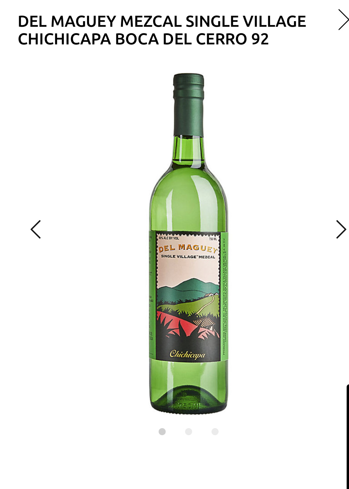 Del Maguey Mezcal Single Village Chichicapa Boca Del Cerro 92