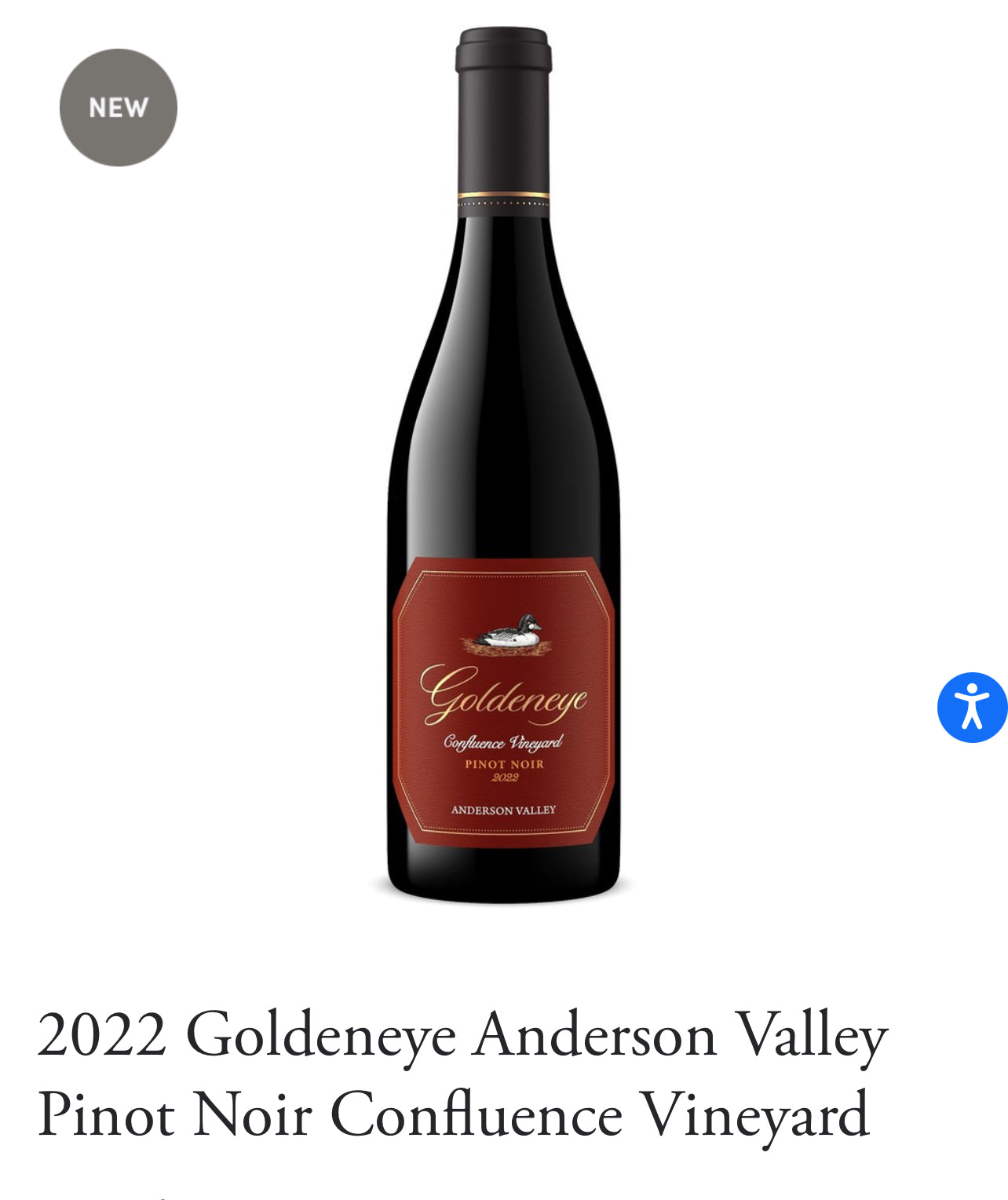 2022 Goldeneye Anderson Valley Pinot Noir Confluence Vineyard