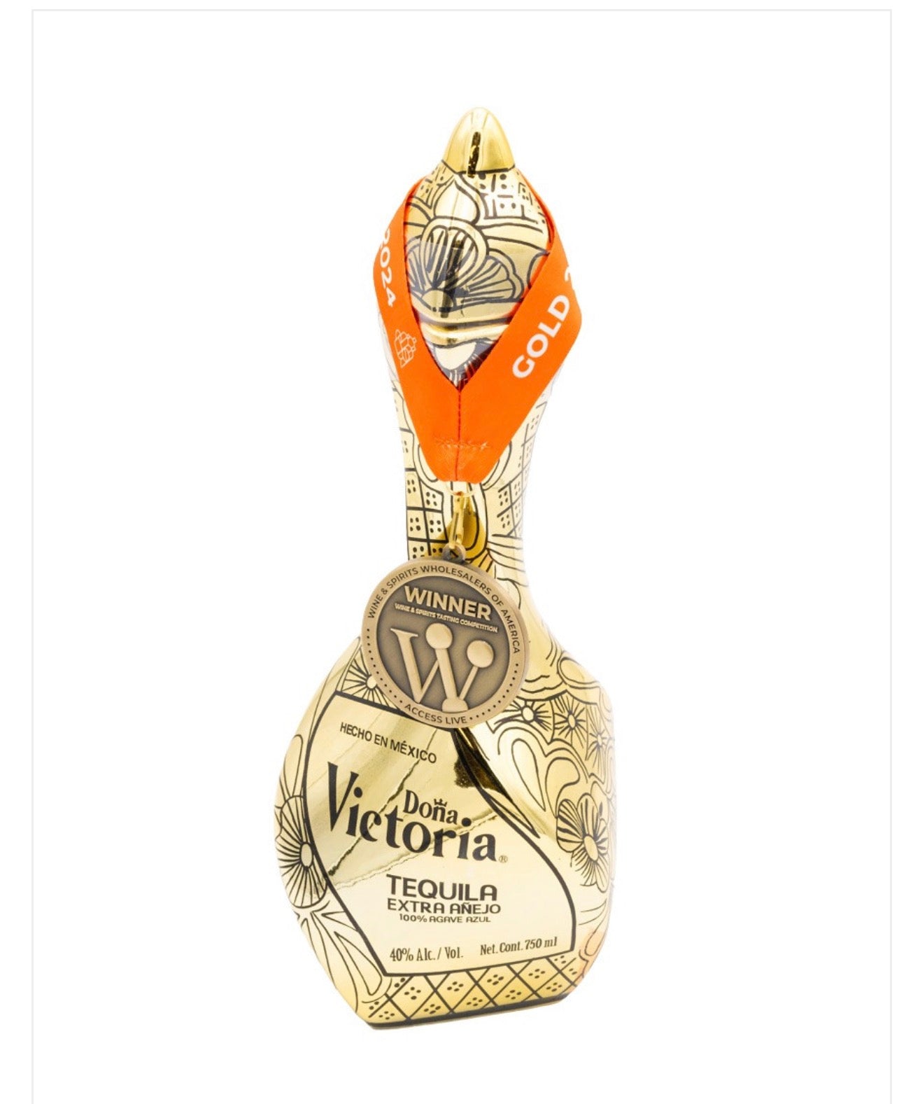 Doña Victoria Tequila Extra Anejo Gold Bottle 750ml