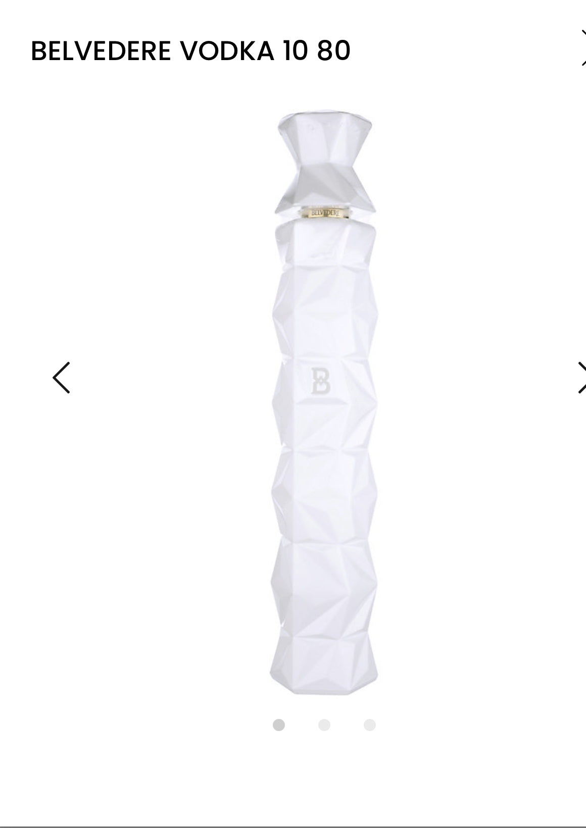 Belvedere Organic Vodka 10 80 W/ Gift Box