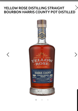 Yellow Rose Distilling Straight Bourbon Whiskey Harris County Pot Distilled 92