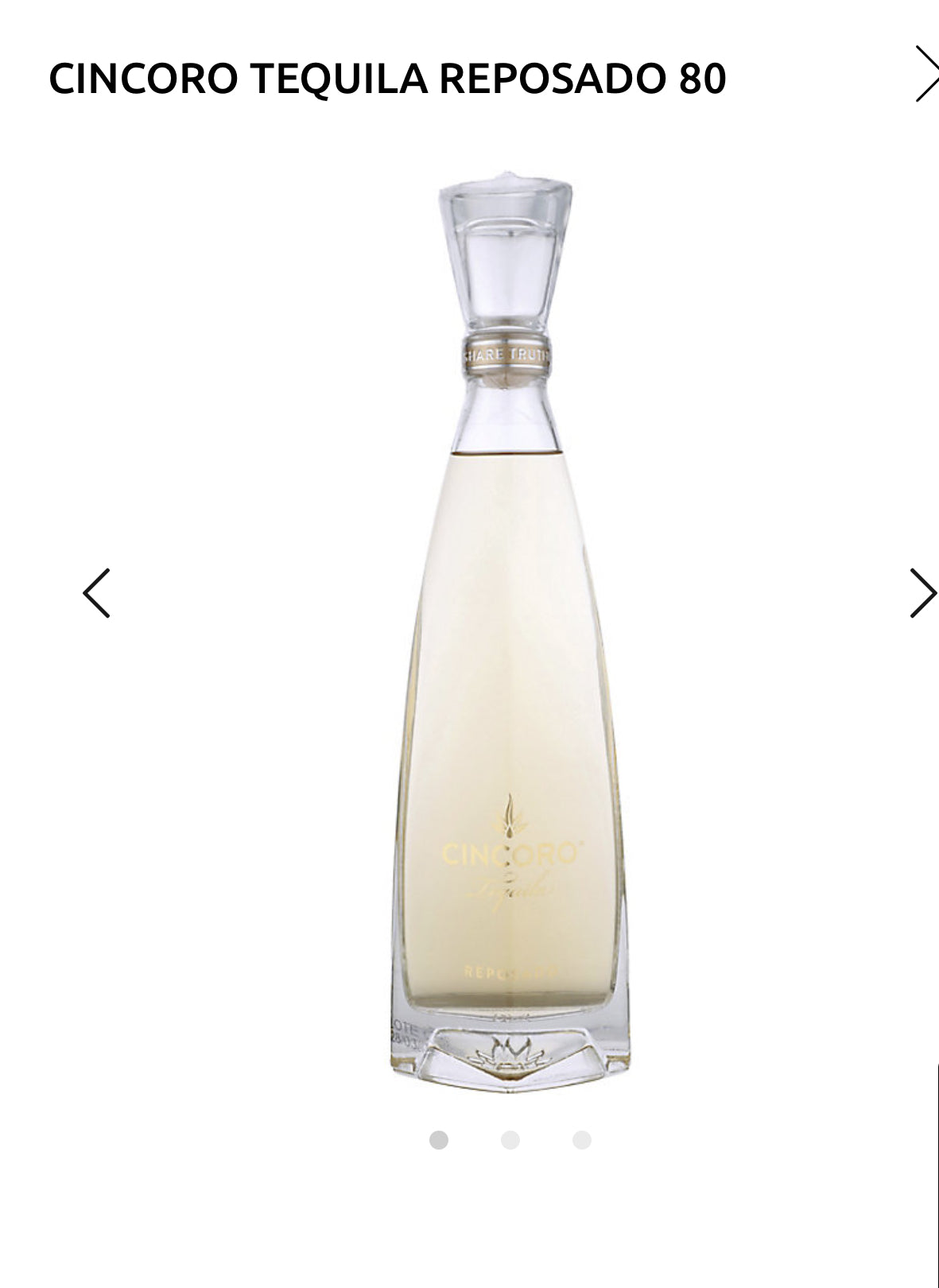 Cincoro Tequila Reposado 80