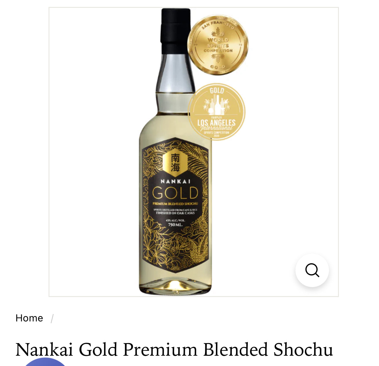 Nankai Gold Premium Blended Shochu