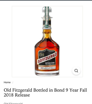 Old Fitzgerald Bottled in Bond 9 Year Fall 2018 Release