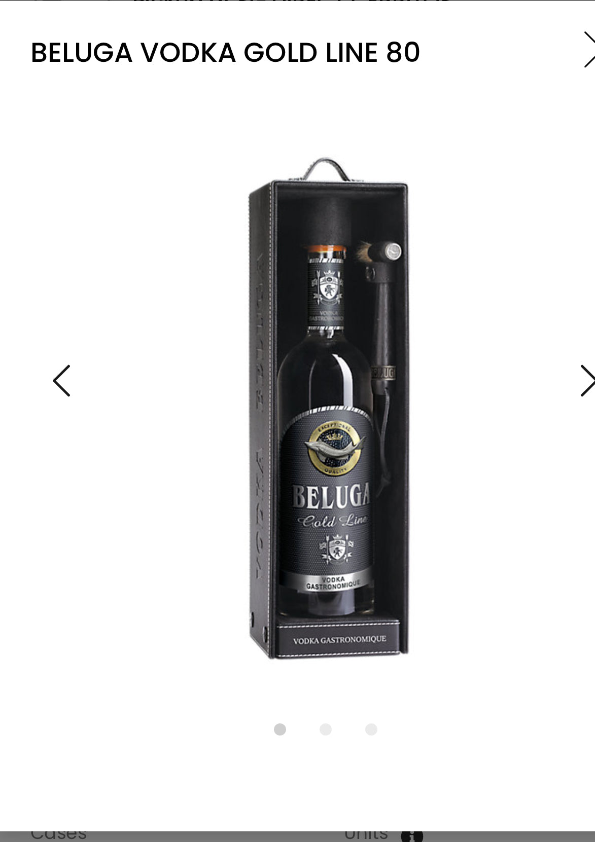 Beluga Vodka Gold Line 80