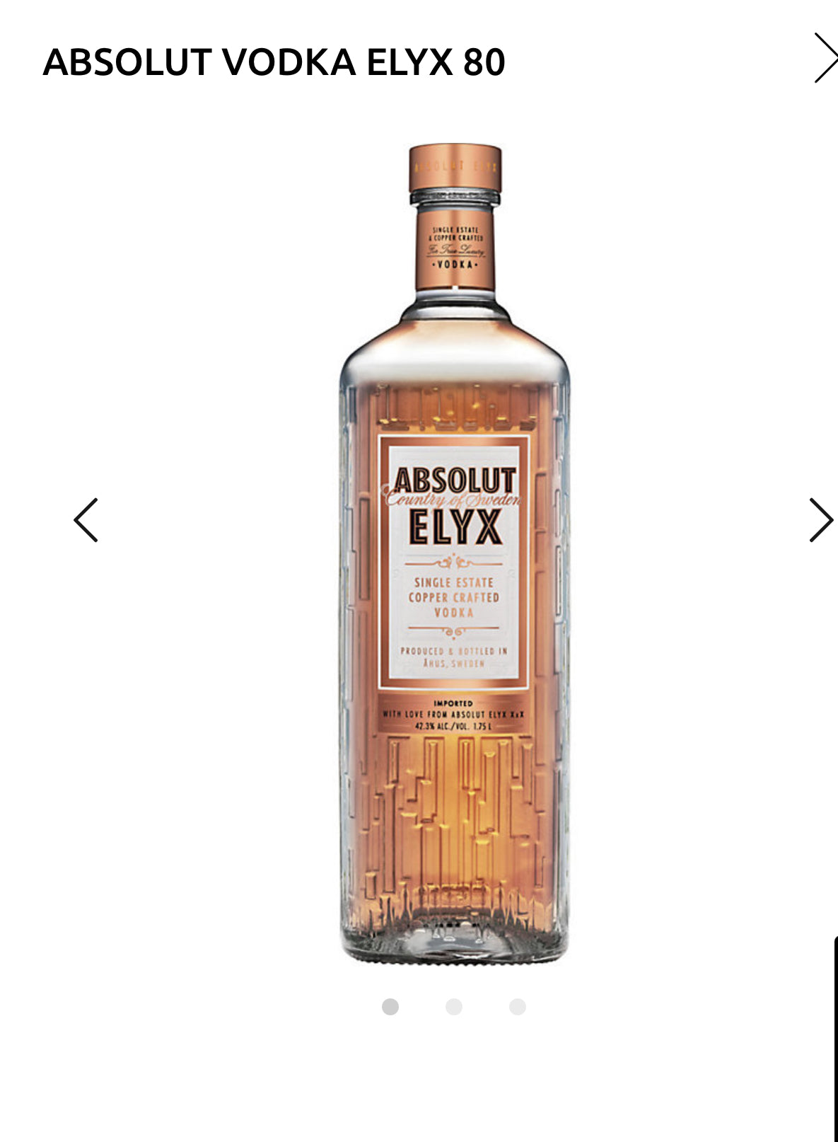 Absolut Vodka Elyx 84.6