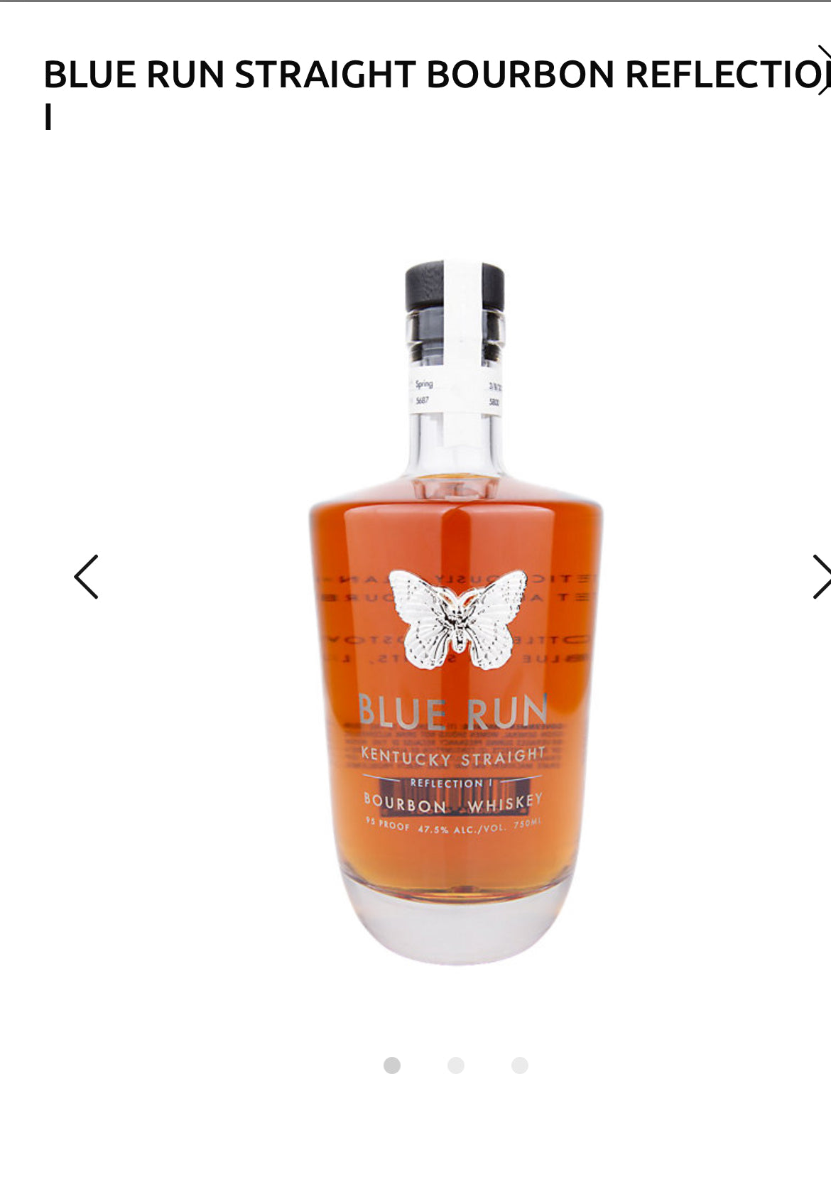 Blue Run Straight Bourbon Reflection I 95
