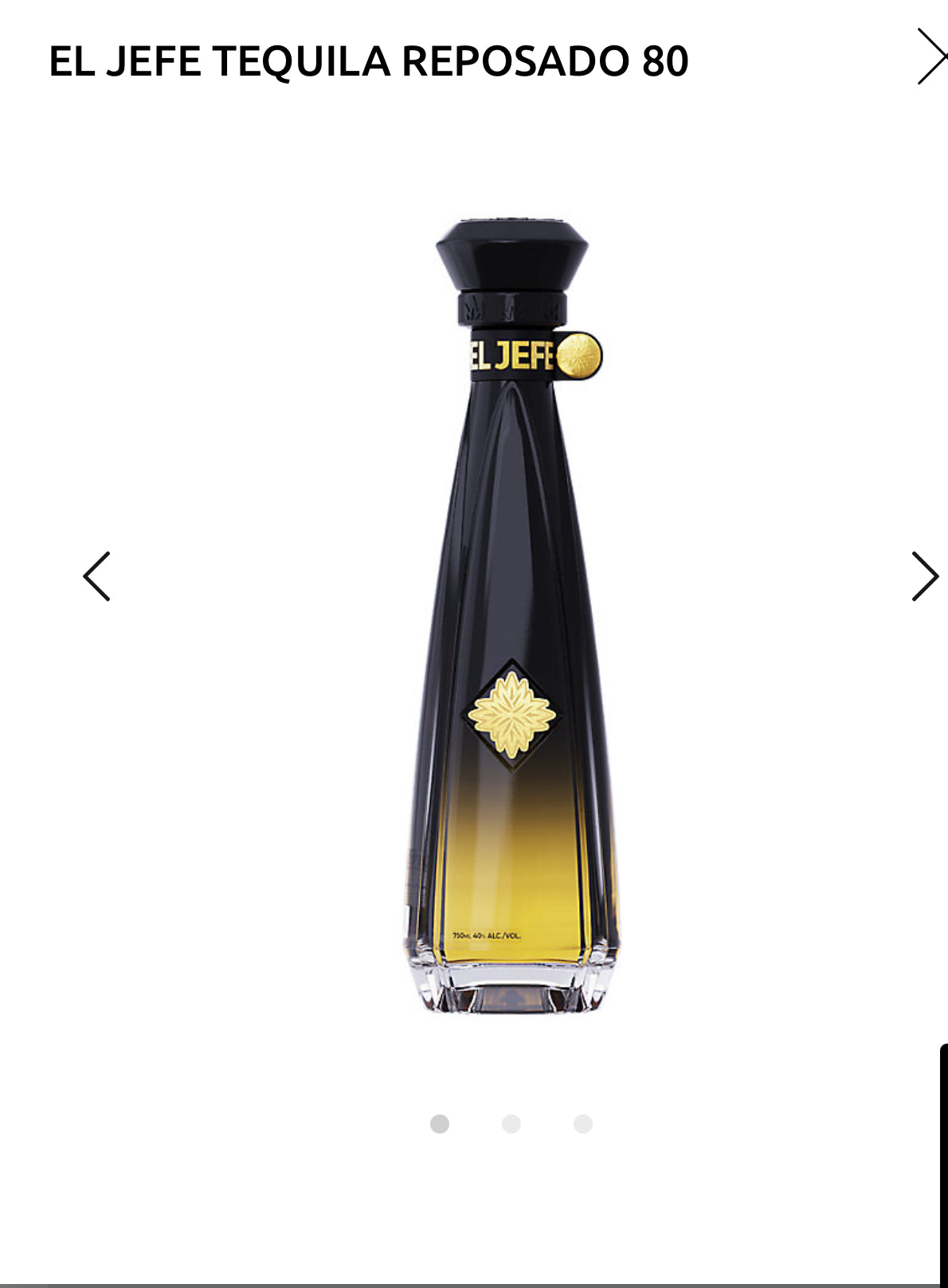 El Jefe Tequila Reposado 80