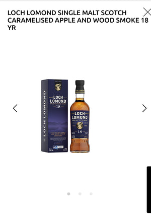 Loch Lomond Single Malt Scotch Caramelised Apple And Wood Smoke 18 Yr 92