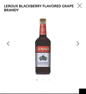 LEROUX BLACKBERRY FLAVORED GRAPE BRANDY
