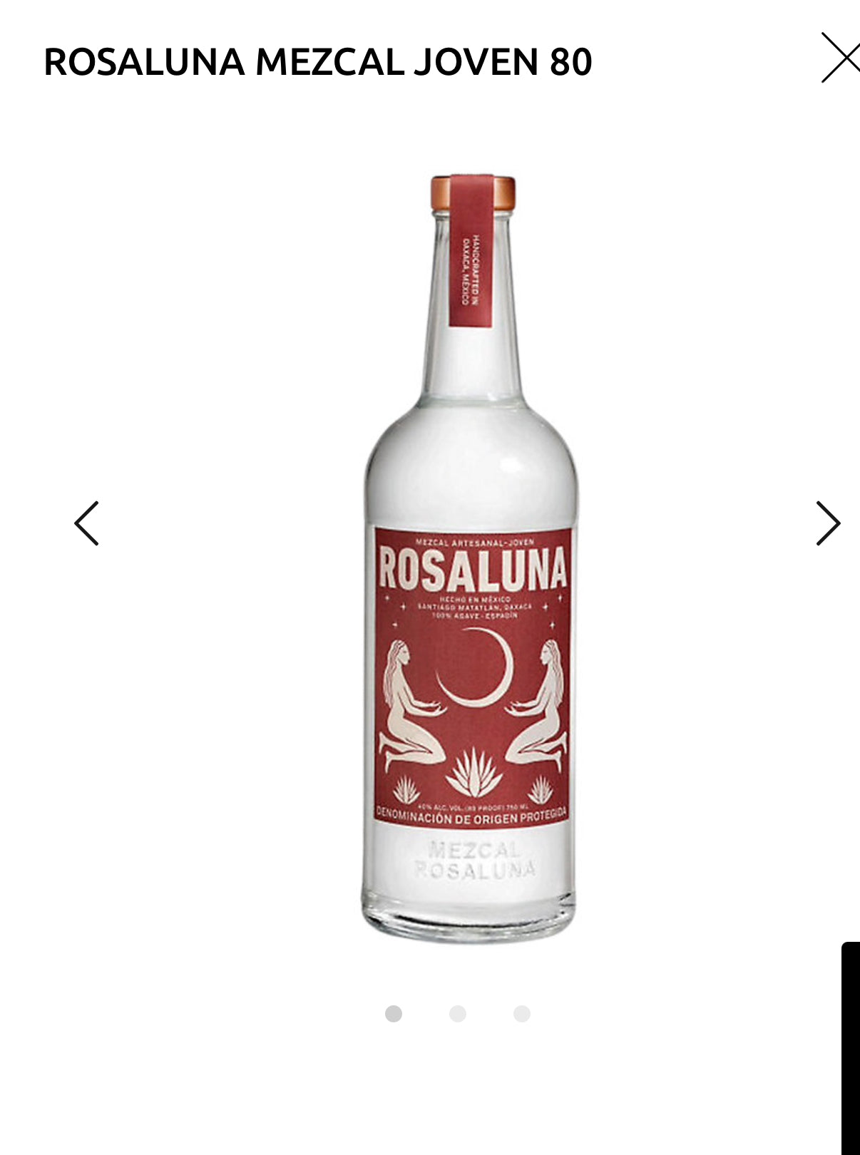 Rosaluna Mezcal Joven  1L