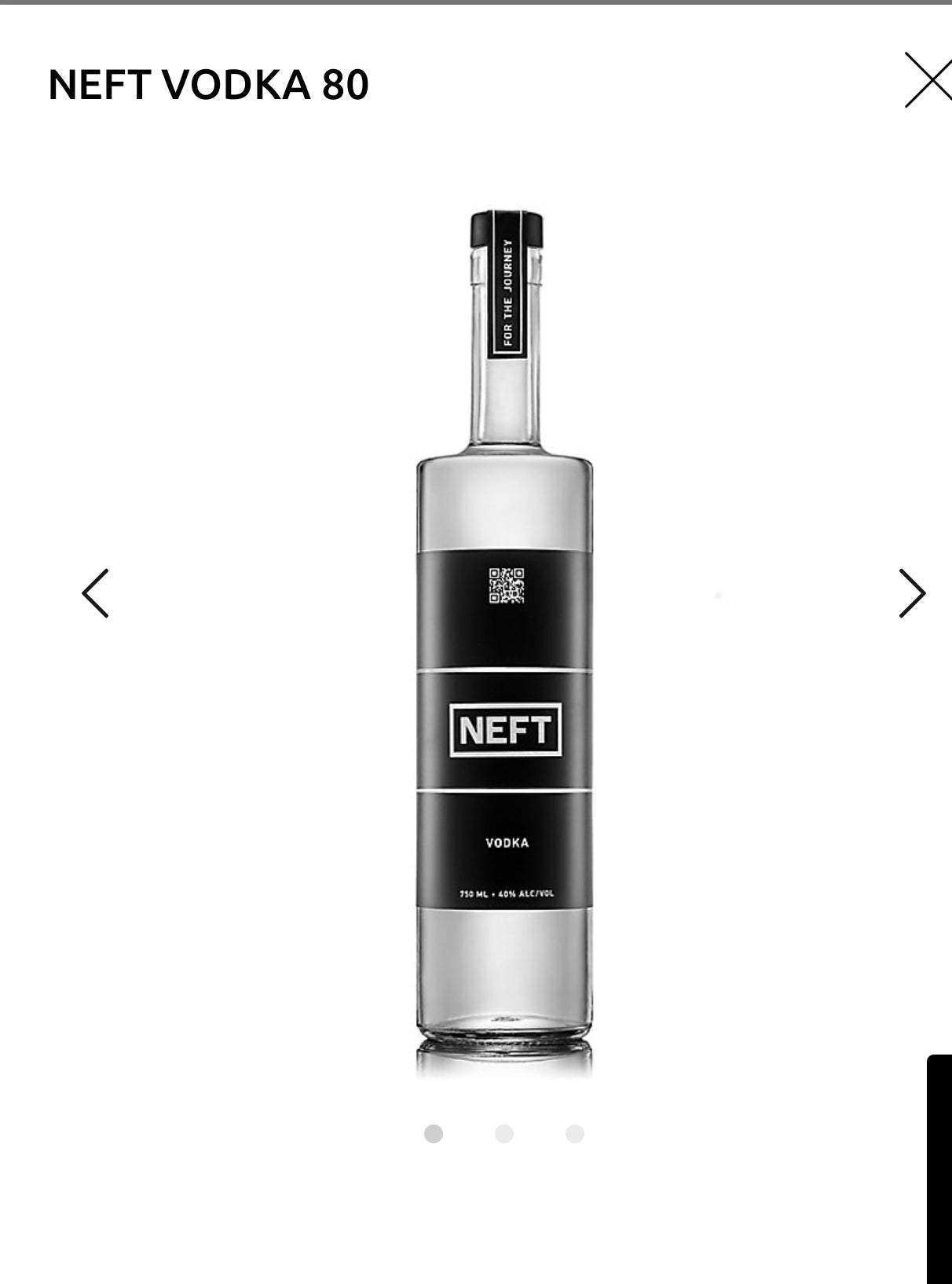 Neft Vodka 80
