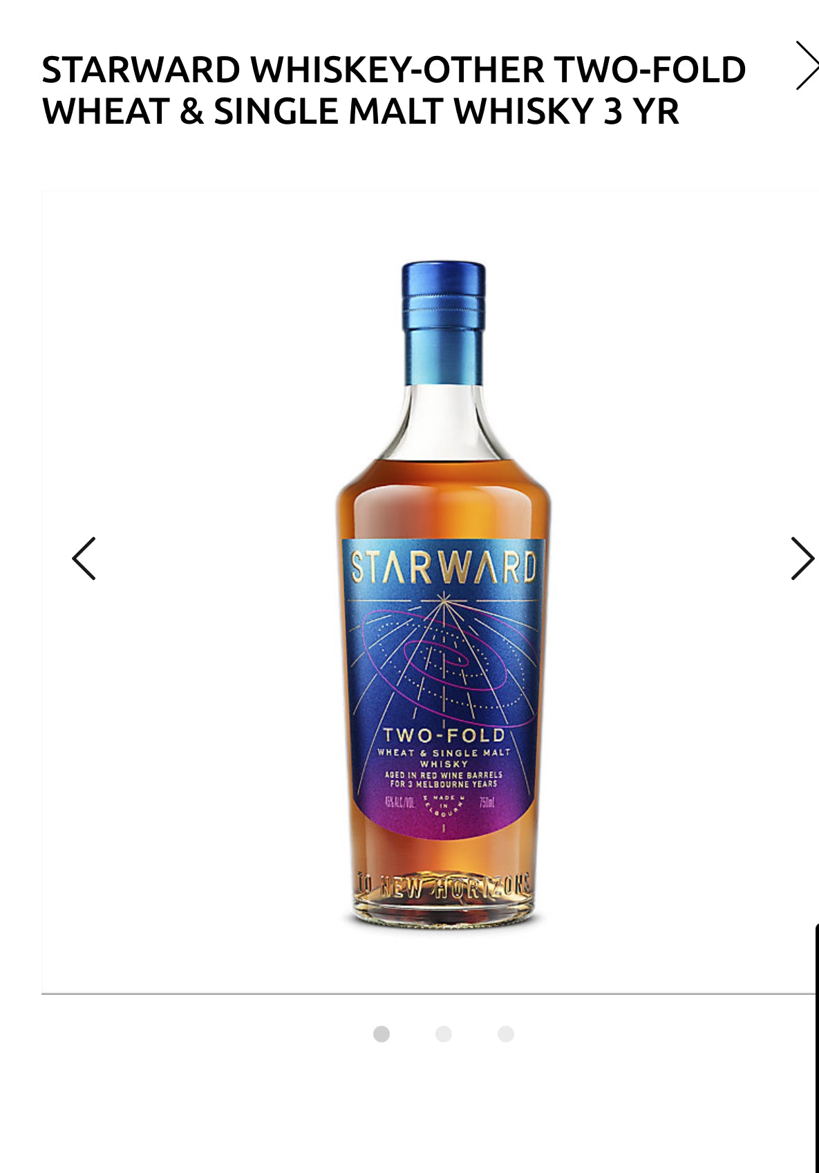 Starward Whiskey Two-Fold Wheat & Single Malt Whisky 3 Yr 90
