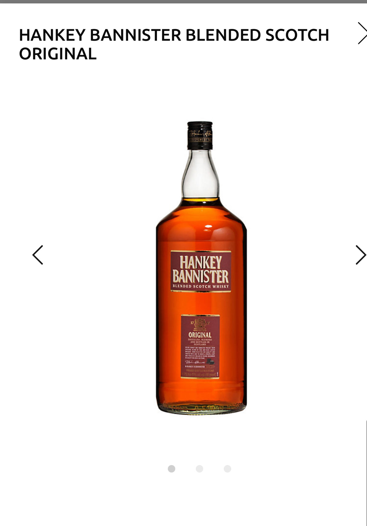 Hankey Bannister Blended Scotch Original 86