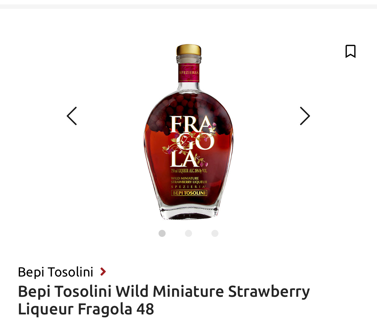 Bepi Tosolini Wild Miniature Strawberry Liqueur Fragola 48