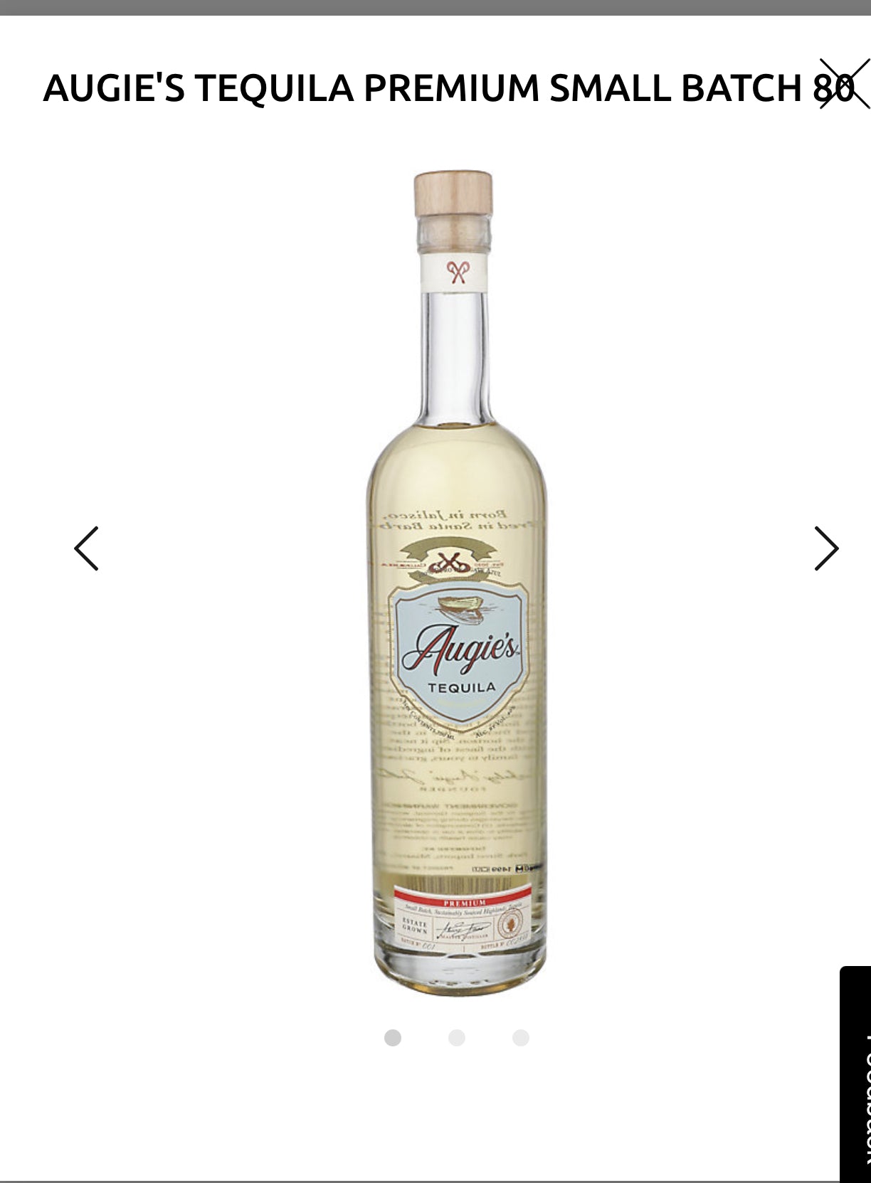 Augie's Tequila Reposado Premium Small Batch 80