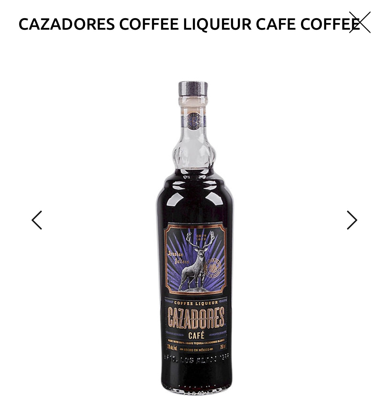 Cazadores Coffee Liqueur Cafe 66