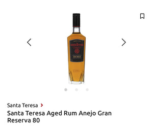 Santa Teresa Aged Rum Anejo Gran Reserva 80