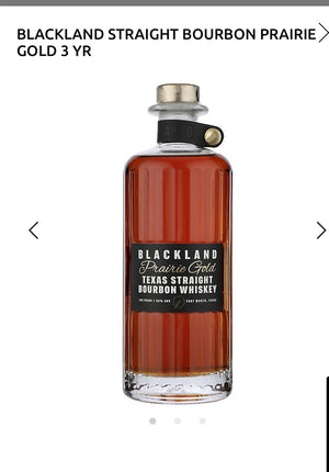 Blackland Straight Bourbon Prairie Gold 3 Yr 100