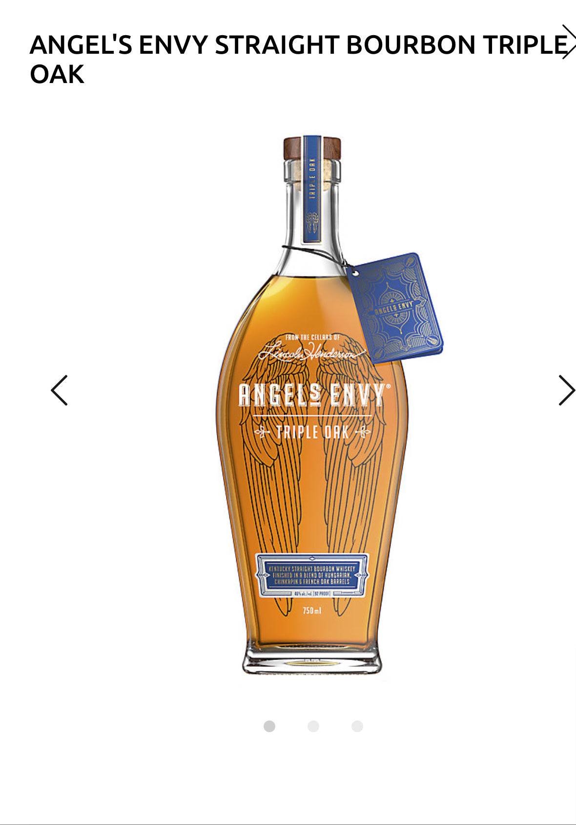 Angel's Envy Straight Bourbon Triple Oak 92
