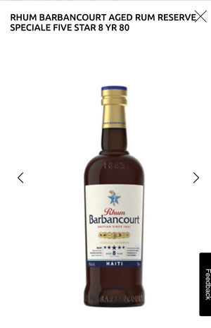 Rhum Barbancourt Aged Rum Reserve Speciale Five Star 8 Yr 86